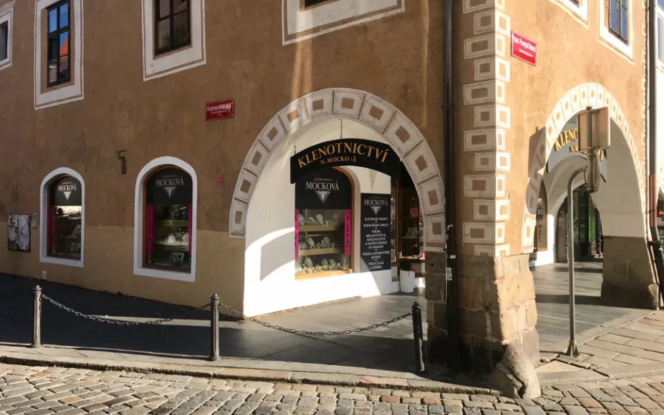 Prodejna v Českých Budějovicích.