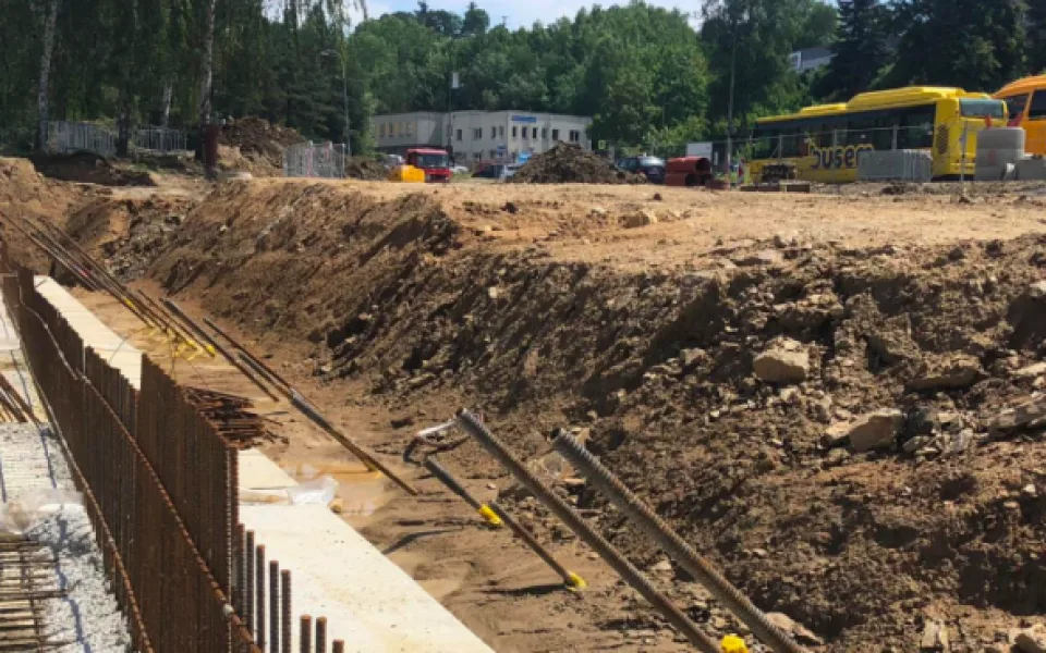 Rekonstrukce krumlovského nádraží. Zdroj: Facebook Město Český Krumlov