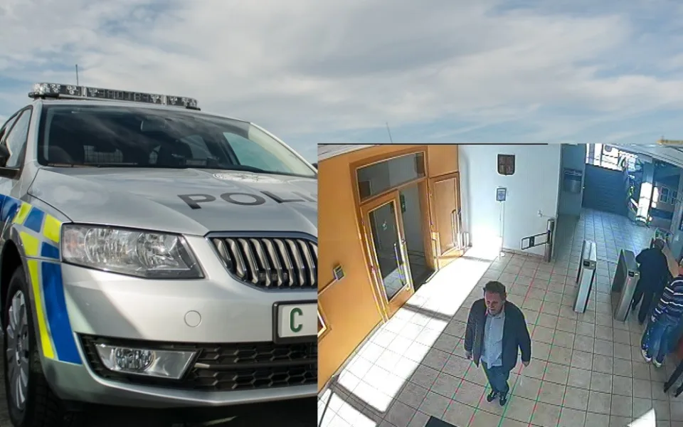 Koláž Budějcké Drbny a Policie ČR