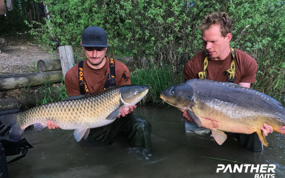 Boilies od Panther Baits si oblíbili i hokejisté Václav Nedorost a Miloslav Čermák