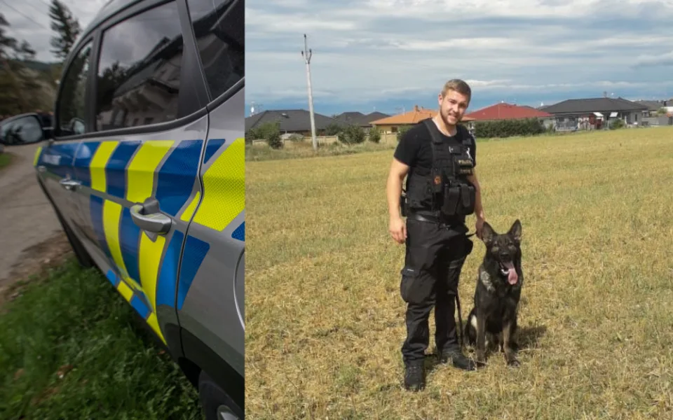Policejní psovod Tomáš Dorotovič se psem Charisem