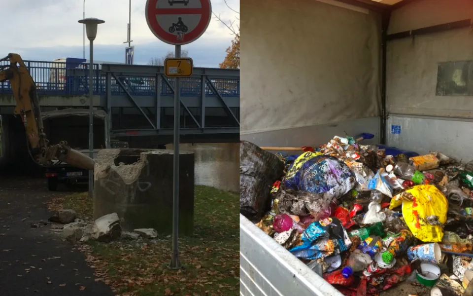 Město nechalo odstranit betonovou šachtu.