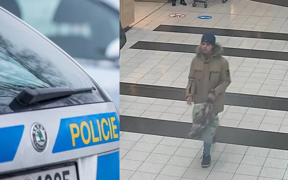 Policisté vyšetřují krádež kabelky, hledají mladého muže z kamerového záznamu