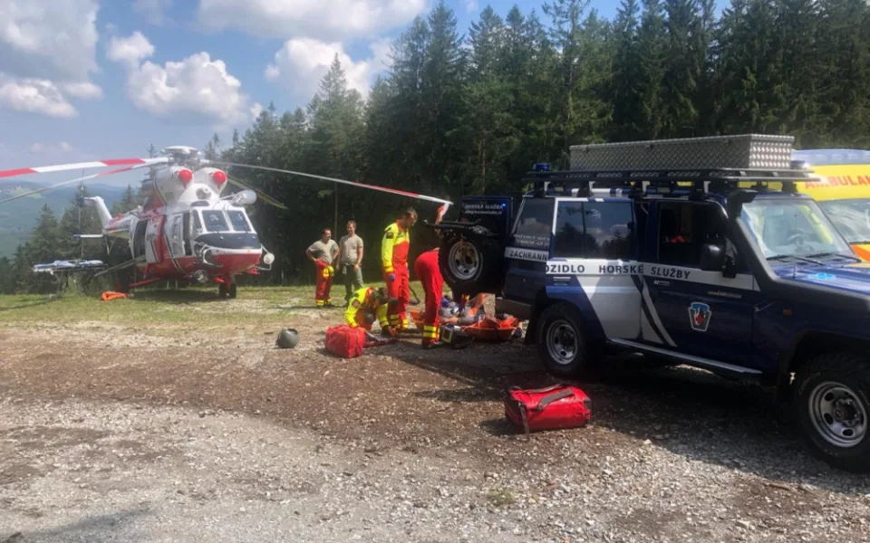 Na Kramolíně se těžce zranil Australan, do nemocnice ho transportoval vrtulník