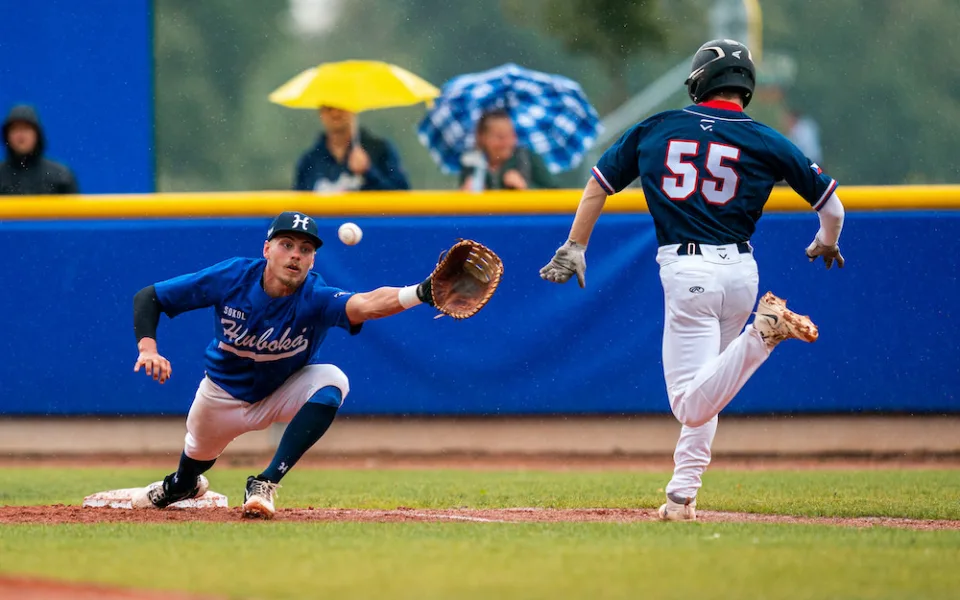 Baseballovou exhibici vyhrál tým extraligových hvězd