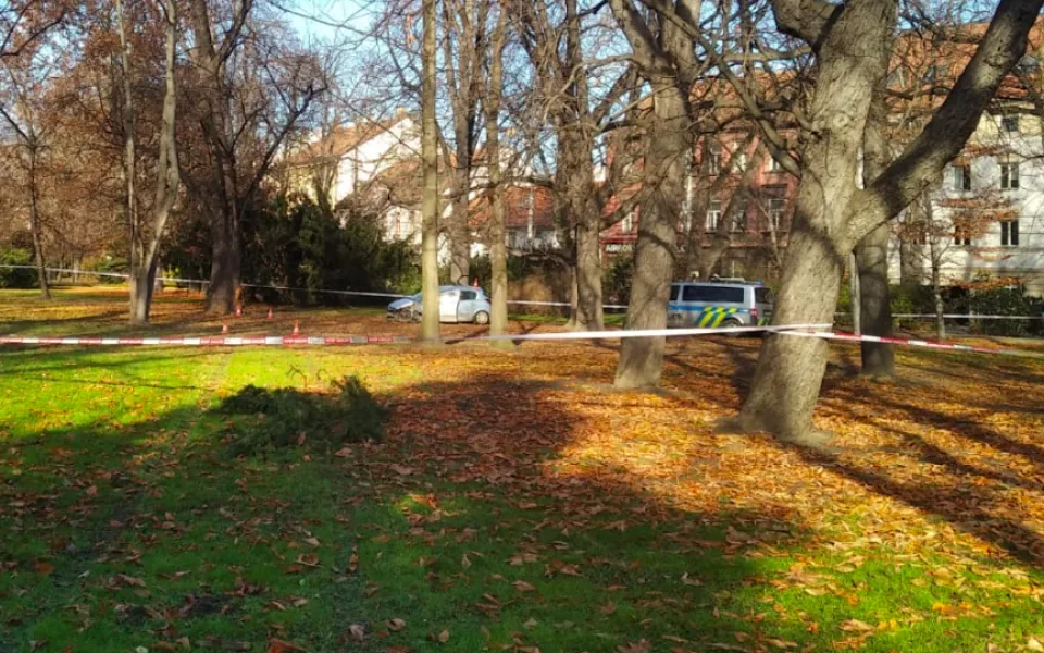 Rozruch v centru Budějc. Řidič zkolaboval za volantem, automobil zastavil až v parku.