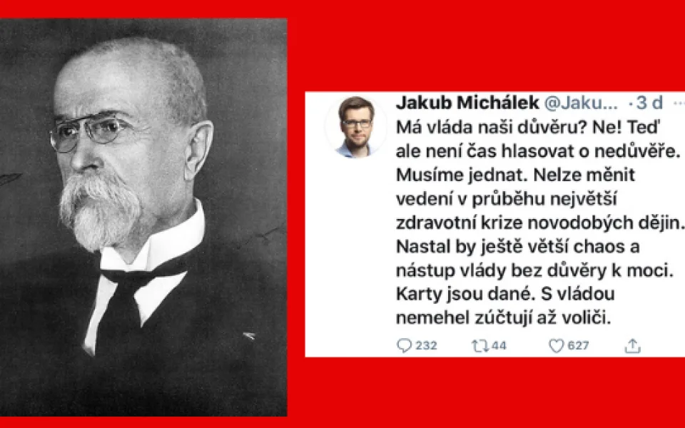 Tradiční T. G. Masaryk a fresh Piráti?