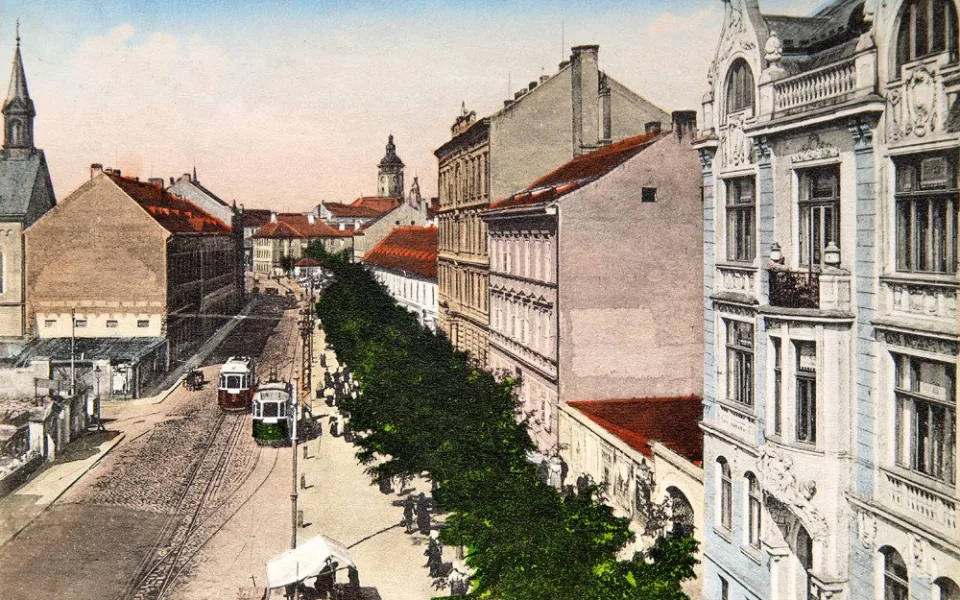 Schmerlingova (dnes Žižkova) třída po roce 1909.