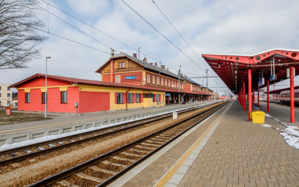 Nádraží ve Veselí nad Lužnicí.