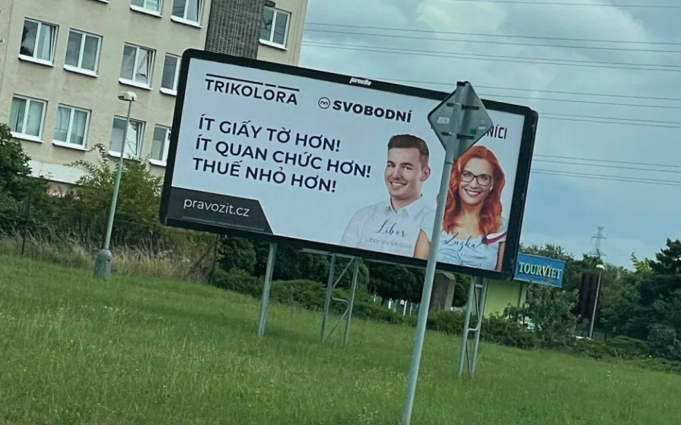Billboard ve vietnamštině? Mám k této komunitě blízko, říká předseda Svobodných.