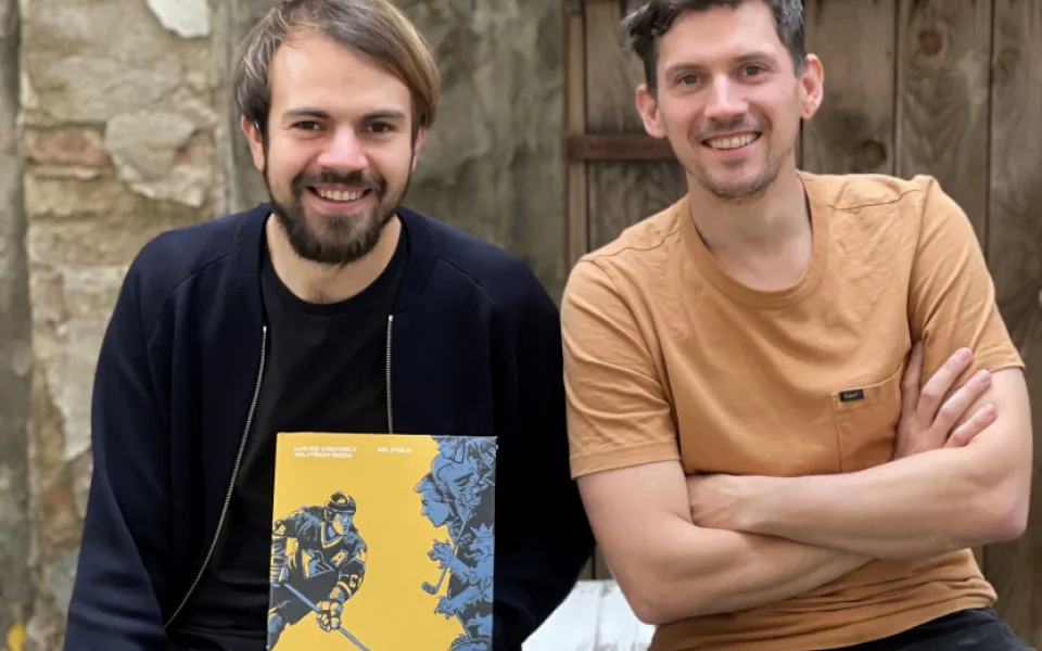 Spisovatel Lukáš Csicsely (vlevo) a ilustrátor Vojtěch Šeda.
