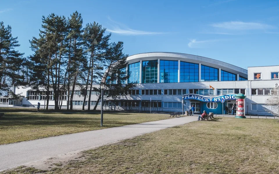 Plavecký stadion v Českých Budějovicích.