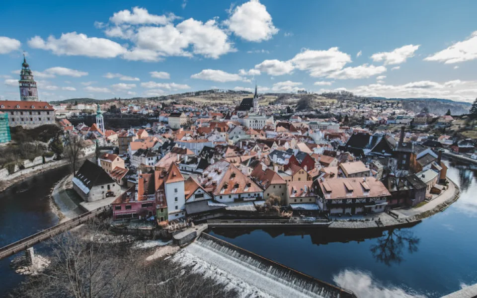 Město Český Krumlov.