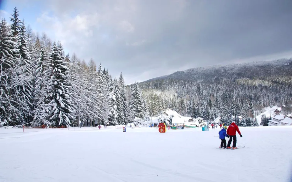 Ski areál Kubova Huť.