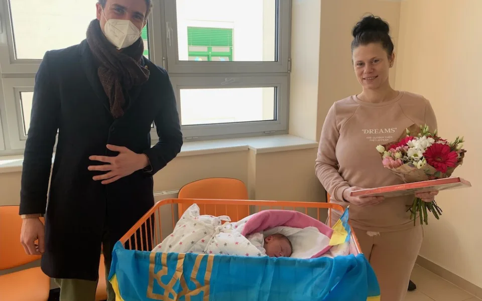 První ukrajinské miminko narozené v kraji je holčička. Dostala jméno Mira