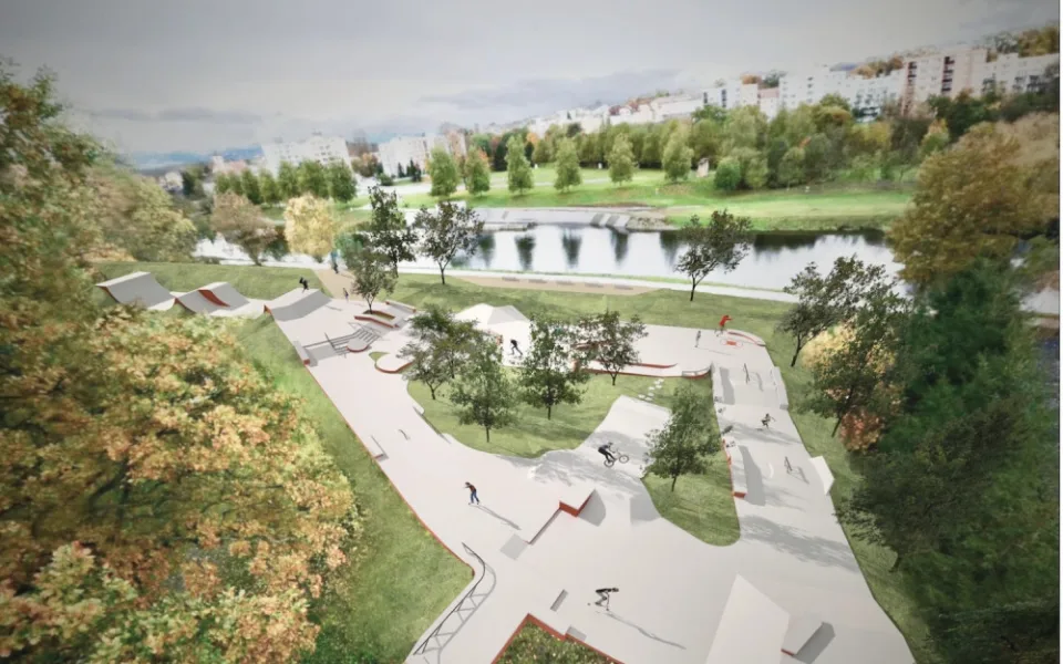 Nový skatepark začnou ve Strakonicích stavět už v květnu. Stát bude přes 10 milionů korun