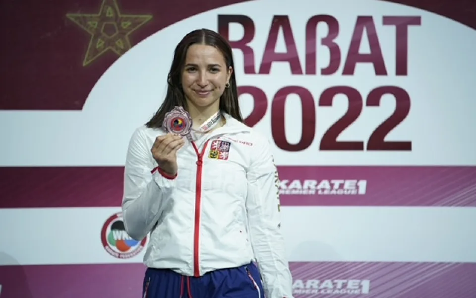 Budějcká karatistka si od maturitních otázek odskočila na světovou ligu. Z Maroka přivezla bronz. Autor:www.gokhantaner.com