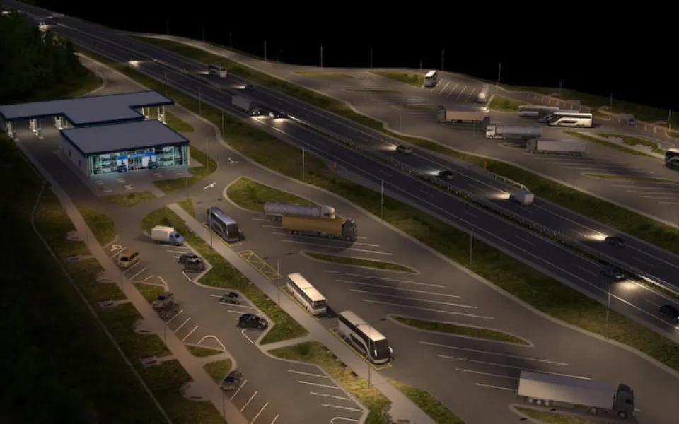 Odpočívadlo Chotýčany na D3 staví firma Strabag, jejíž nabídku za 432 milionů korun bez DPH vybralo ŘSD jako nejvýhodnější.