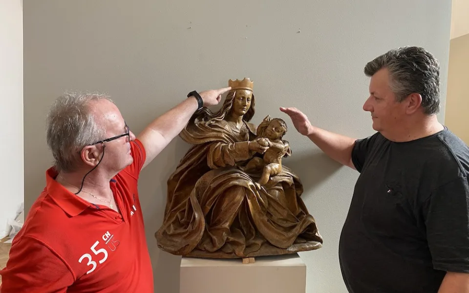 Do kostela ve Svatém Tomáši se vrací soška madony, jde o repliku originálu