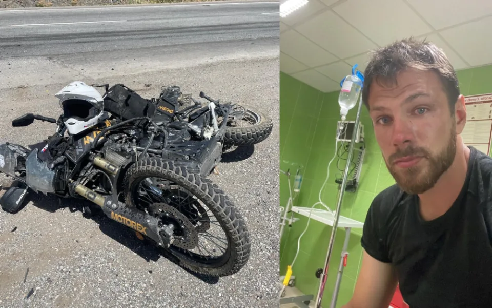 Čech havaroval v Íránu. Jela proti mně tři auta, a tak jsem na motorce vyskočil, popsal