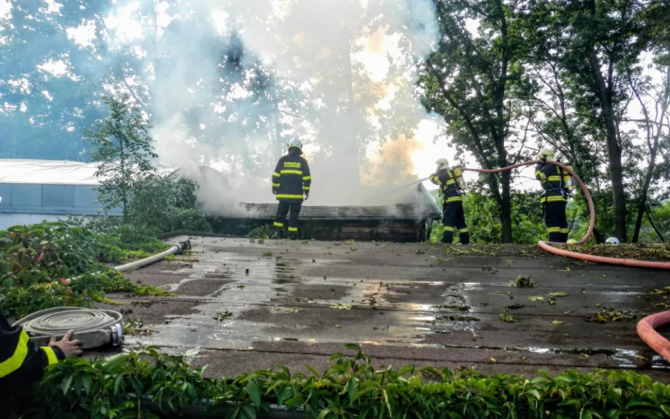 Požár sauny způsobil milionovou škodu