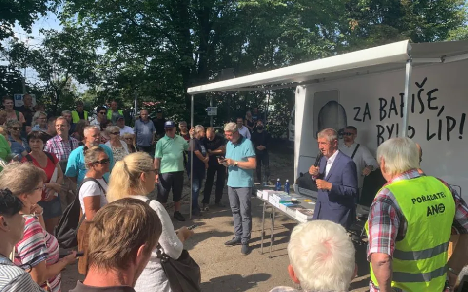 Andrej Babiš v Českých Budějovicích.