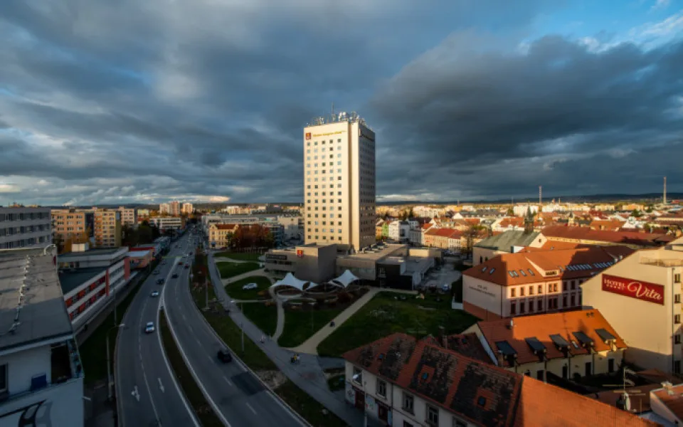 Pražská třída v Českých Budějovicích.