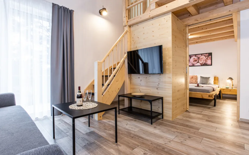 Apartmány mají různou velikost, pohodlí nabízí párům i rodinám s dětmi.