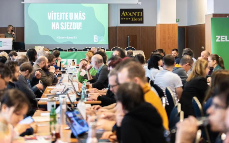 Sjezd Zelených v Brně.