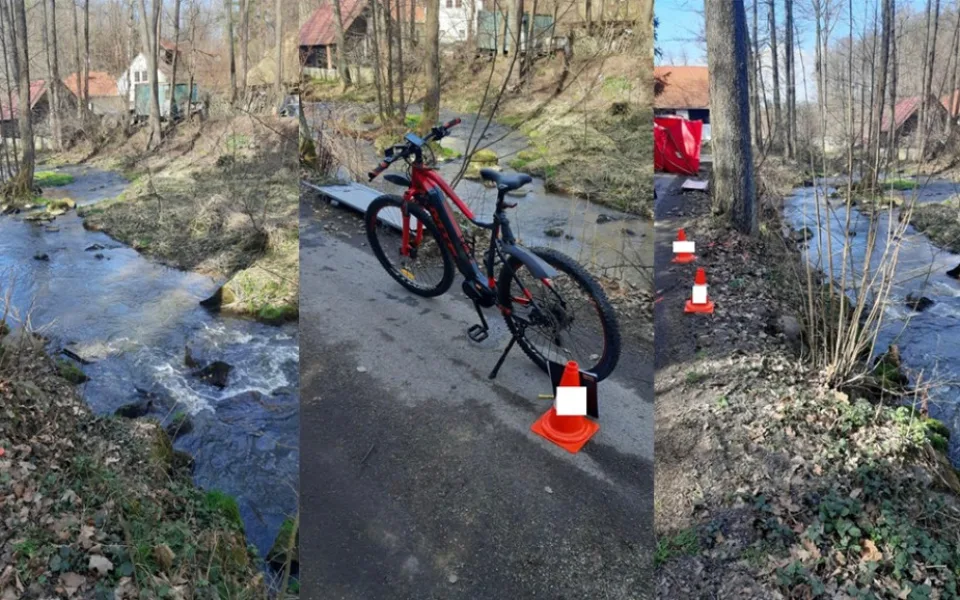 Tragická nehoda na jihu Čech. Senior bez přilby sjel s elektrokolem do potoka.