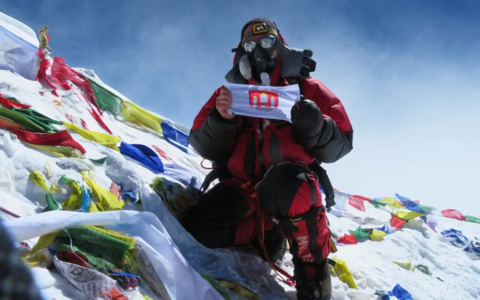 Budějčák Martin Jáchym na vrcholu Everestu