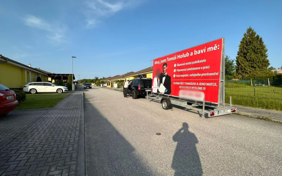 Protestní akce v Lišově.