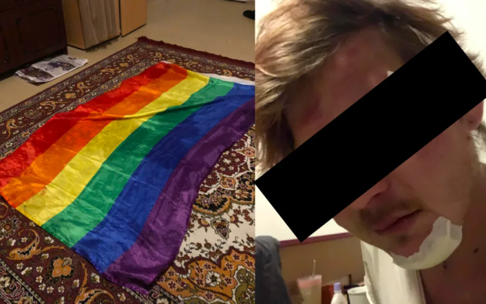V Budějcích napadli mladíka kvůli duhové vlajce. Věc šetří policie