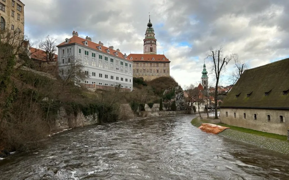 Český Krumlov ve středu odpoledne.