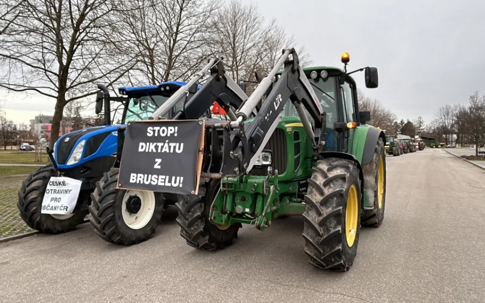 Protest z druhé poloviny února v Č. Budějovicích.