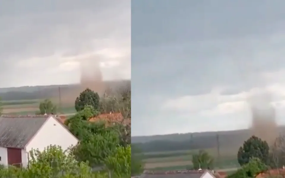 Na Českobudějovicku se v pondělí objevil větrný vír, asi šlo o takzvané gustnado
