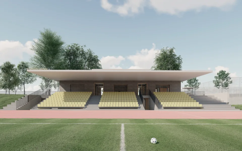 Vimperk plánuje novou tribunu a zázemí ve sportovním areálu.
