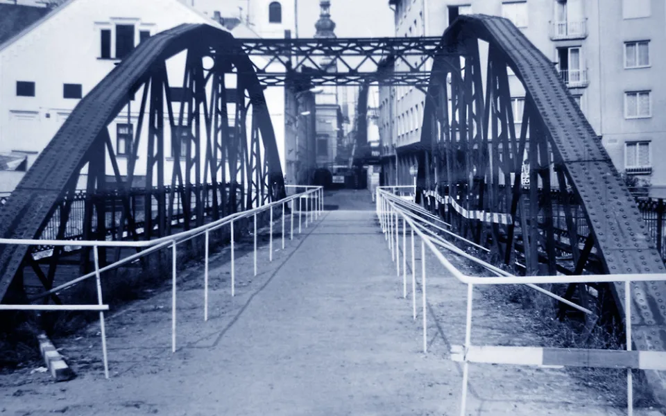 Železný most  most v roce 1988