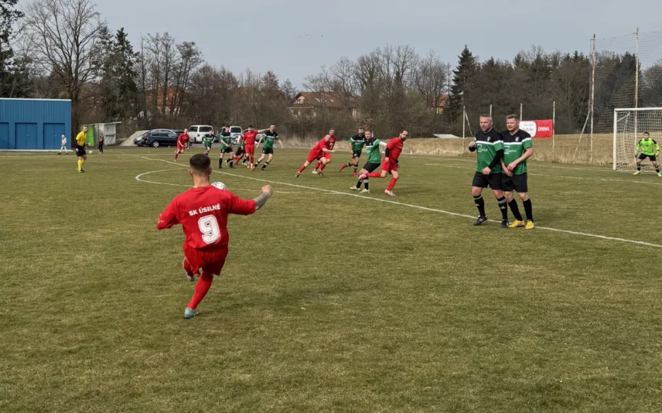 Michal Tóth v zápase SK Úsilné - SK Dobrá Voda u Českých Budějovic B.