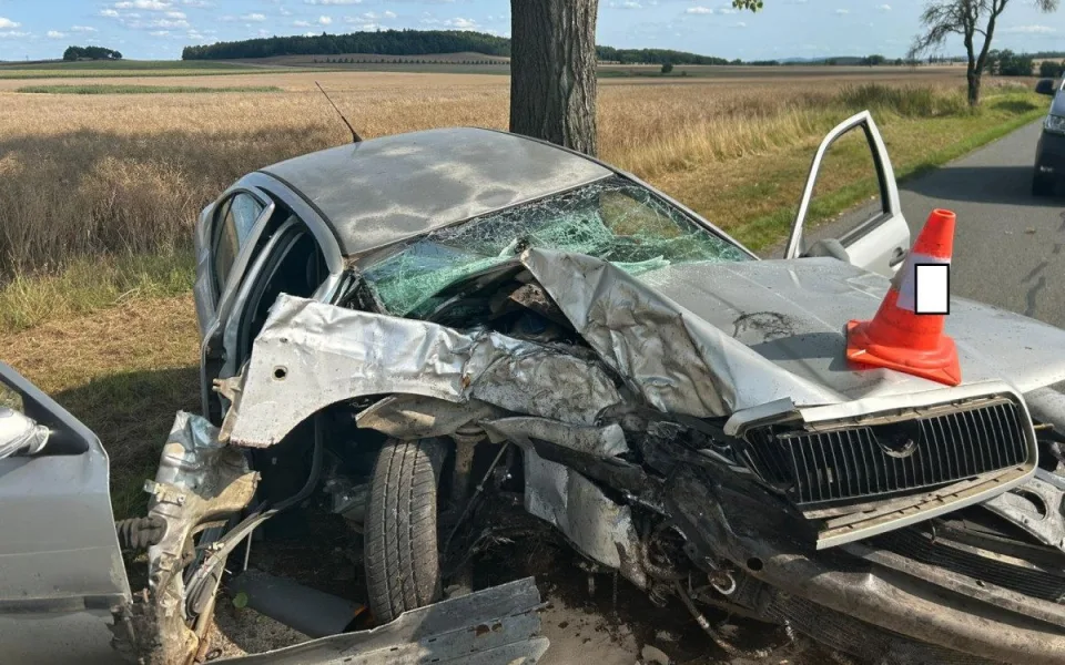Na Písecku zemřel jednapadesátiletý řidič. S autem narazil do stromu
