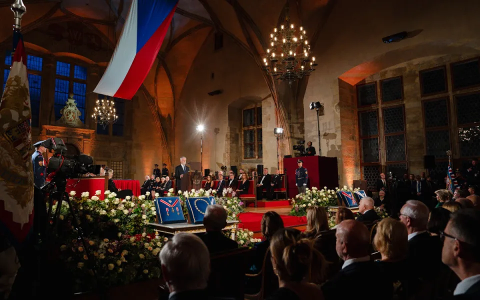 Prezident rozdal medaile. Oceněným byl i muž z táborské nemocnice Foto: Tomáš Fongus