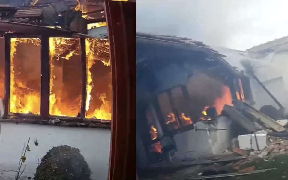 Výbuch propanbutanové lahve zničil část domu. Hasiči zveřejnili video ze zásahu