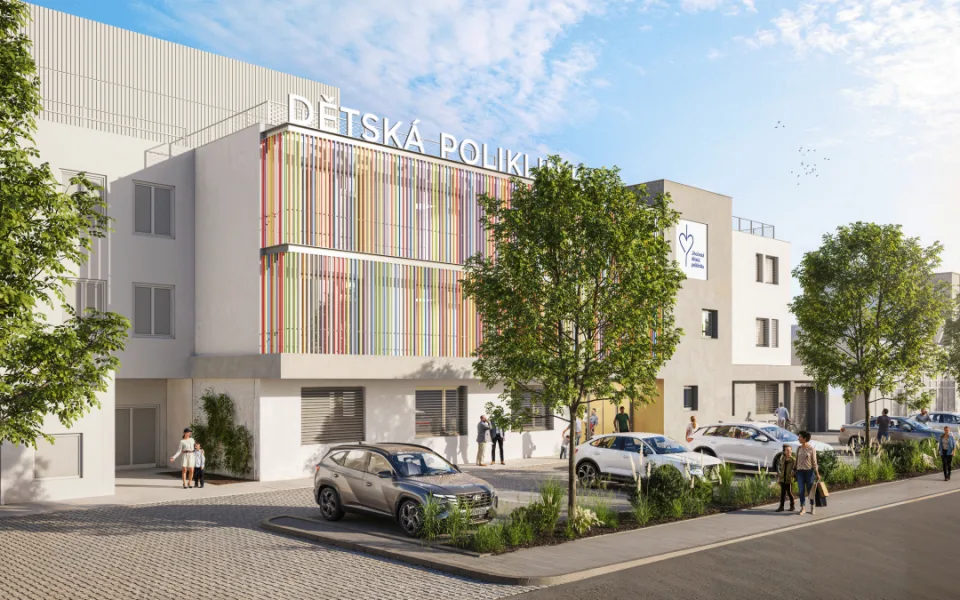Stavba Jihočeské dětské polikliniky v Českých Budějovicích začala.